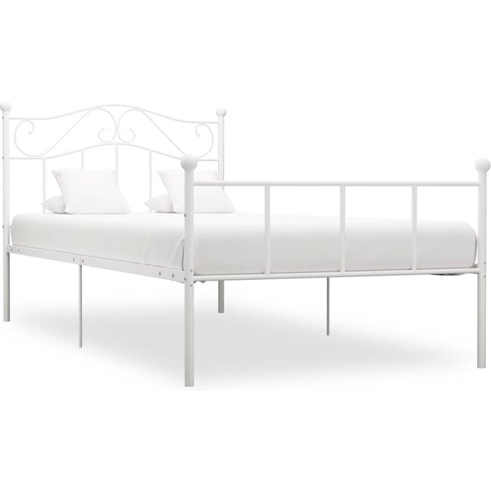 Maison exclusive - estructura de cama sin colchón metal blanco 100x200 cm