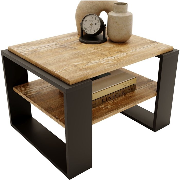Table basse kaja63 moderne et stable pour le salon en matériau composite.