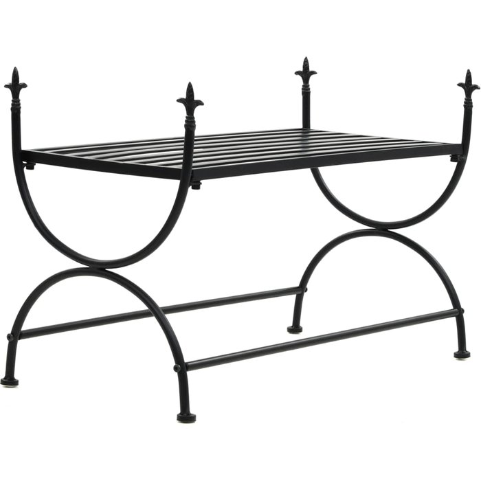 Banco interior | banco de estilo vintage metal 83x42x55 cm negro cfw65941