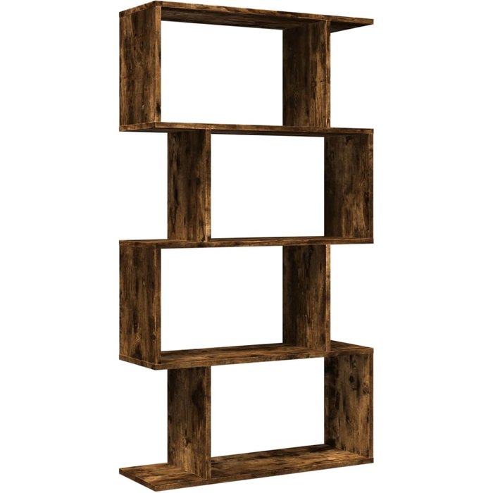 Librería divisora 4 niveles madera roble ahumado 70x24x129 cm – comfortxl