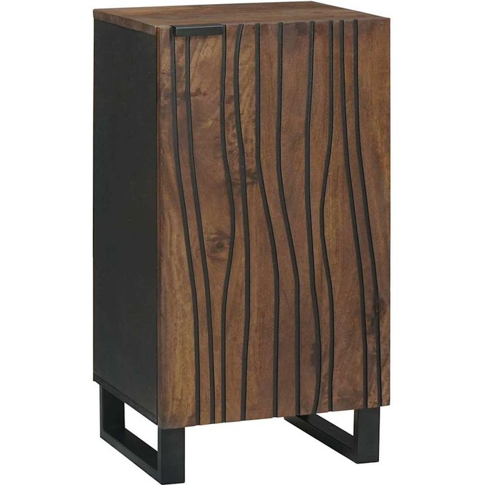 Aparador marrón, 40 x 33 x 75 cm, madera maciza de mango.