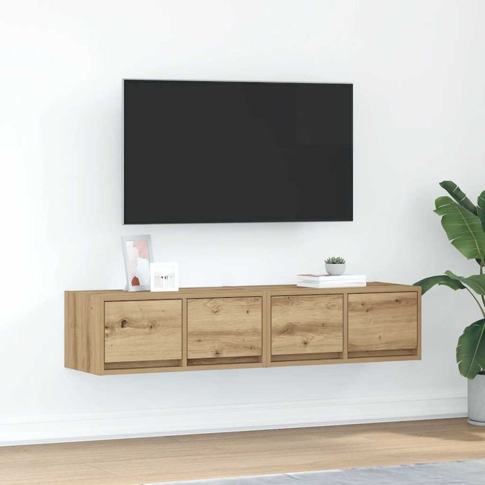 Mueble de tv 2 piezas roble craft 60x31x25,5cm madera de ingeniería