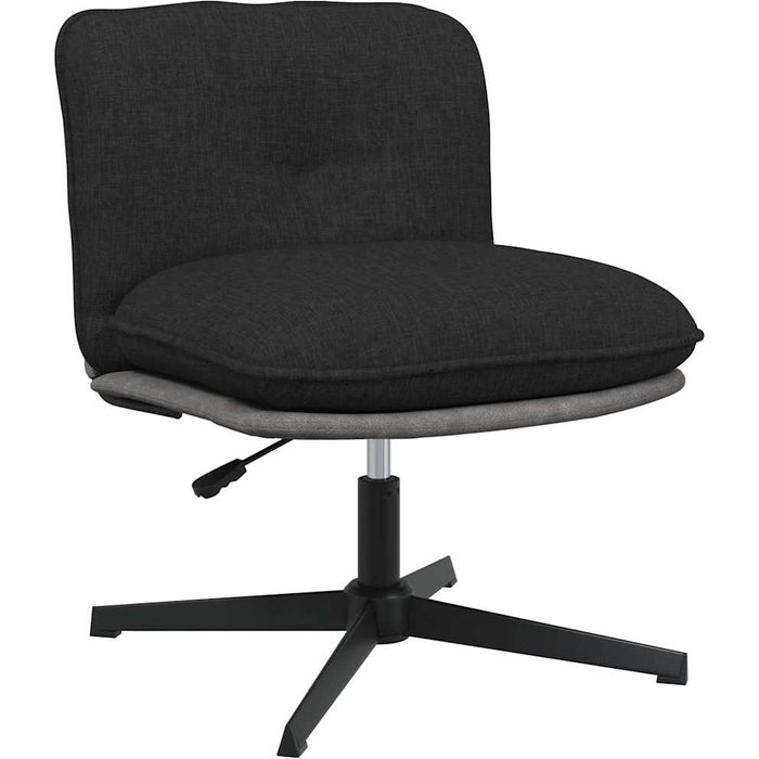 Silla de oficina giratoria de tela negra vidaxl