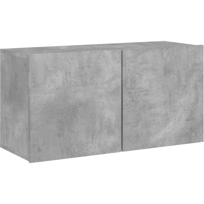 Mueble de tv de pared en hormigón gris 80x30x41 cm - comfortxl