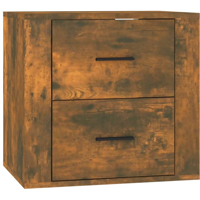 Mesita de noche de pared color roble ahumado 50x36x47 cm - comfortxl
