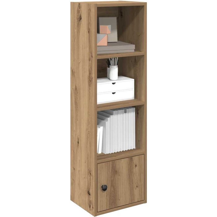 Librería artesanal de roble, 31x24x102 cm, madera de ingeniería. - pangivo