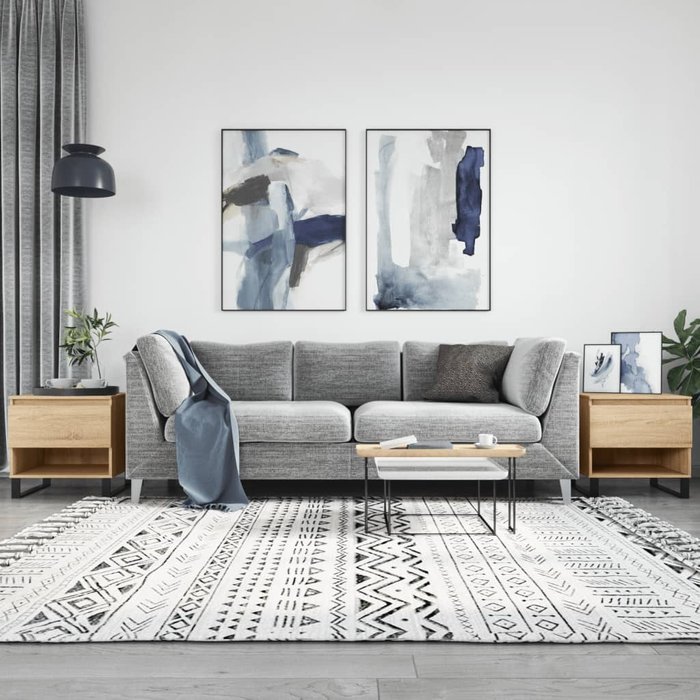 Vidaxl mesas de centro 2 uds madera ingeniería roble sonoma 50x46x50cm