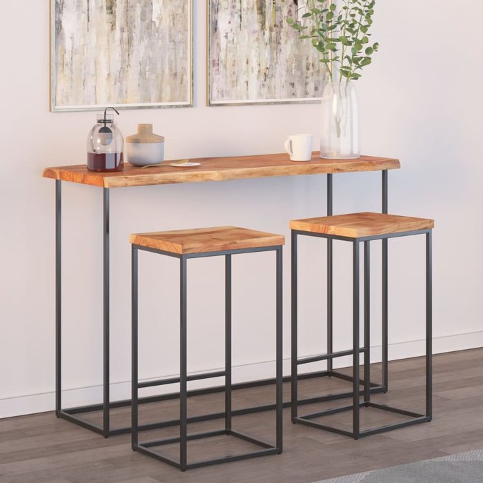 Tablero rectangular de madera maciza de acacia de 110x40x2,5 cm.