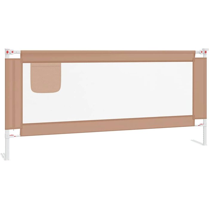 Barandilla de seguridad cama de ni?o gris taupe tela 200x25 cm - comfortxl