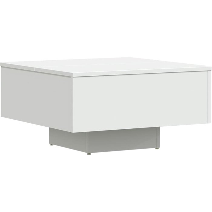 Mesa de centro madera contrachapada blanco 60x60x31,5 cm - comfortxl