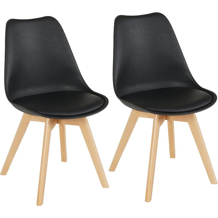 Pack de 2 sillas copenhague negras