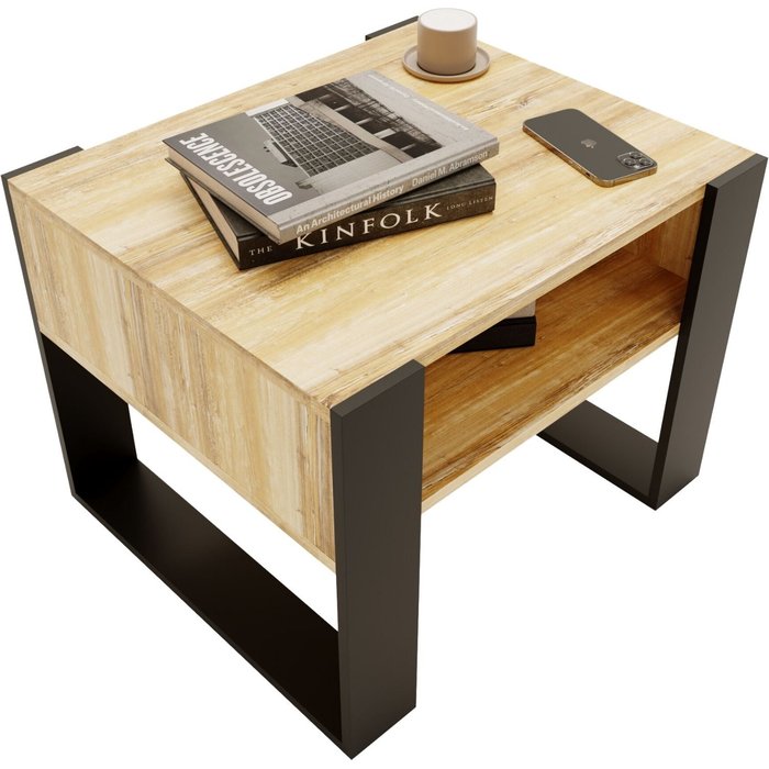Table basse karo65 moderne et stable pour le salon en matériaux composites.