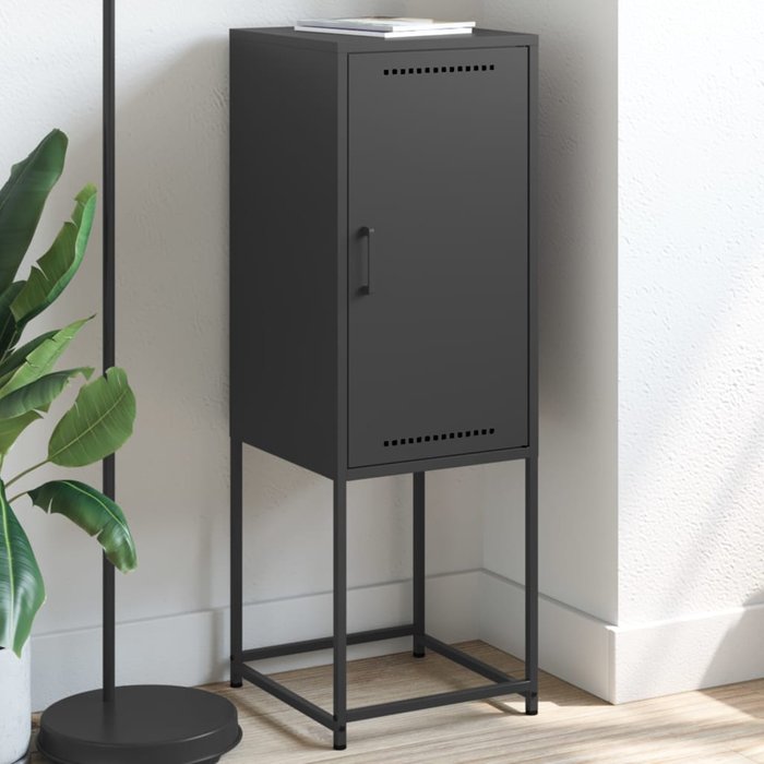 Aparador alto negro 36x39x107 cm acero