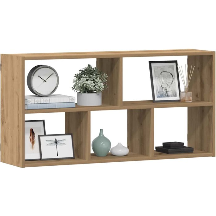 Estantería de pared de roble hecha a mano, 100x25x50 cm, madera de ingeniería.