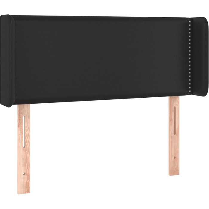 Cabecero de cuero sintético negro 93x16x78/88 cm - comfortxl
