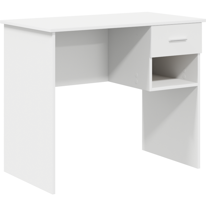 Escritorio con almacenamiento blanco 90x49.5x75 cm madera elaborada cfw37404