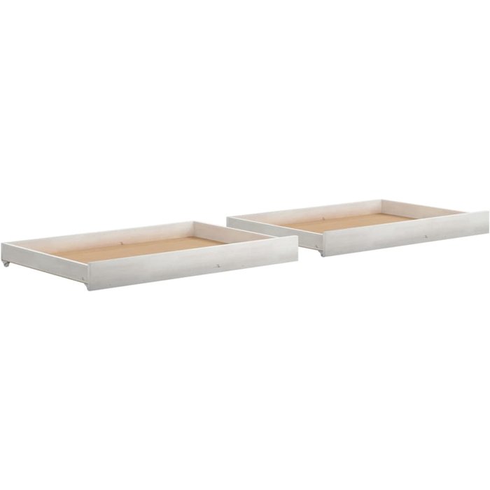 Cajones para sofá cama 2 piezas blanco madera maciza de pino