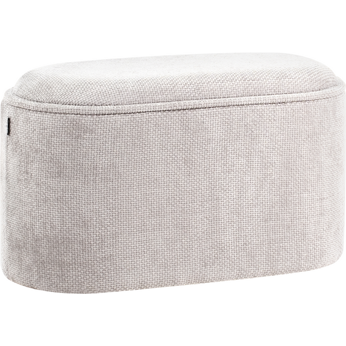 Beliani banco con almacenaje artas chenilla gris