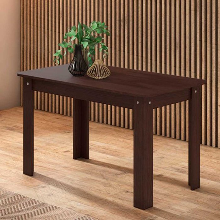 Mesa de comedor extensible luka wengué 73,6x140/184x80 cm