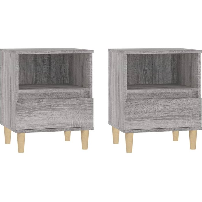 Mesitas de noche 2 piezas sonoma gris 40x35x50 cm