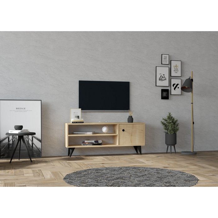 Mueble tv con estante jena roble