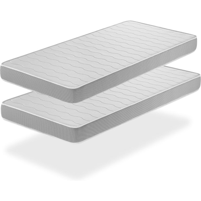 Lote de 2 colchones de espuma 70x160x14 cm shira sonho