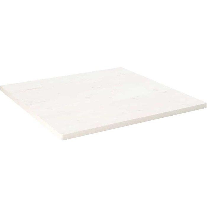 Tablero blanco de 70x70x2,5 cm de madera maciza de pino.