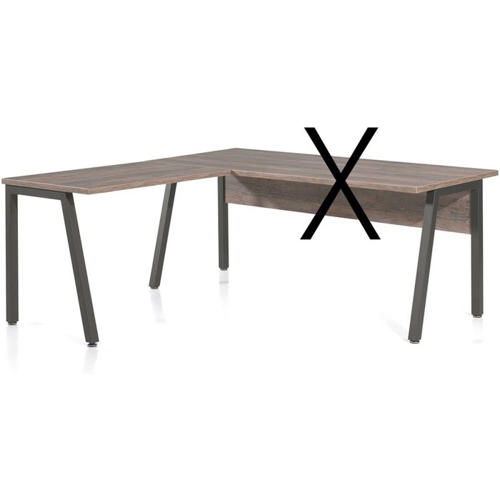 Regreso de oficina 100 cm soon – roble envejecido y negro