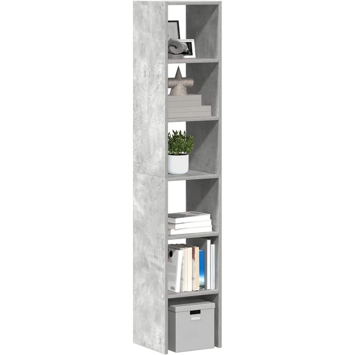 Maison exclusive - librerías 2 uds madera contrachapada apilable gris hormigón
