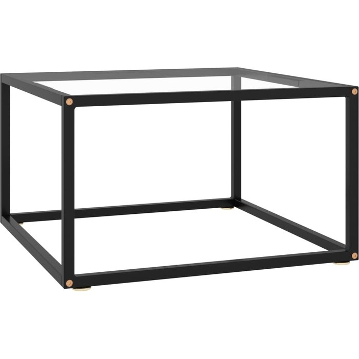 Maison exclusive - mesa de centro con vidrio templado negro 60x60x35 cm