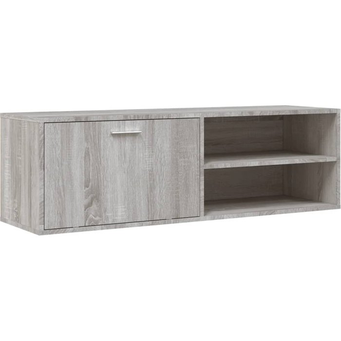 Mueble de tv de madera compuesta, gris sonoma, 120x34x37 cm - comfortxl