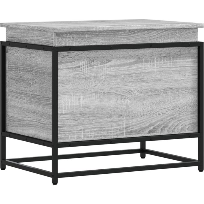 Caja de almacenaje con tapa madera gris sonoma 60x40x51,5 cm