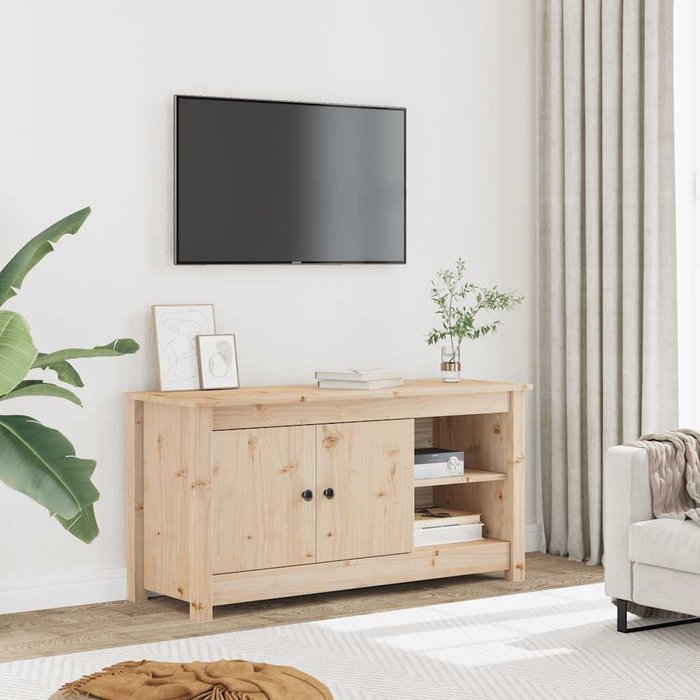 Mueble tv 103x36,5x52 cm madera maciza de pino