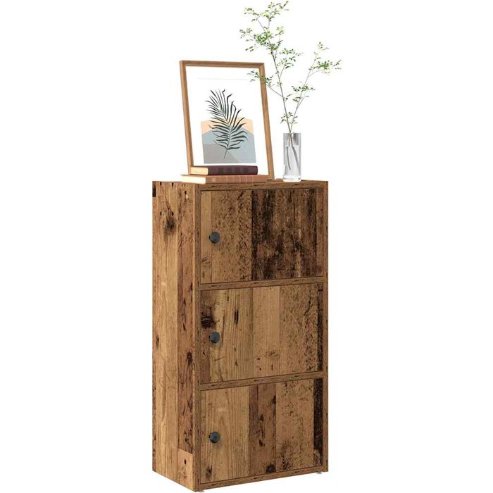 Maison exclusive - estantería madera de ingeniería color envejecido 40x24x77 cm