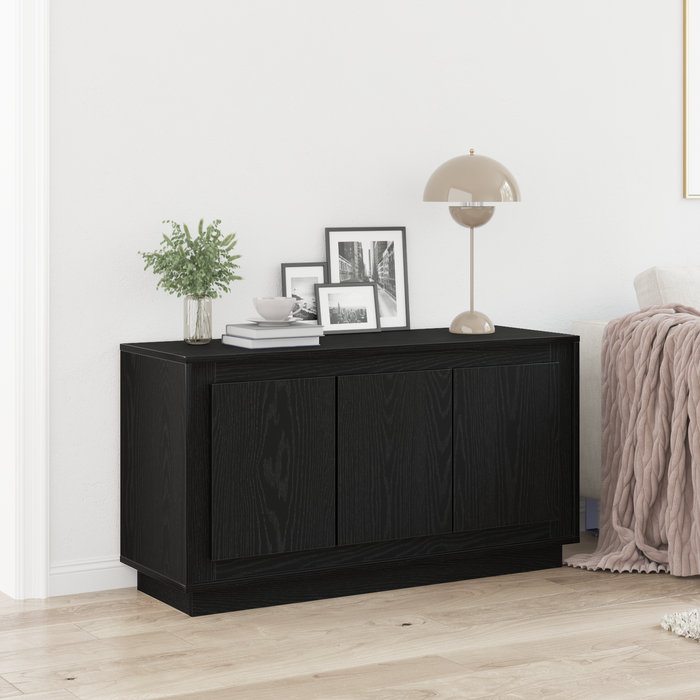 Maison exclusive - vitrina roble negro 102 x 35 x 55 cm madera contrachapada