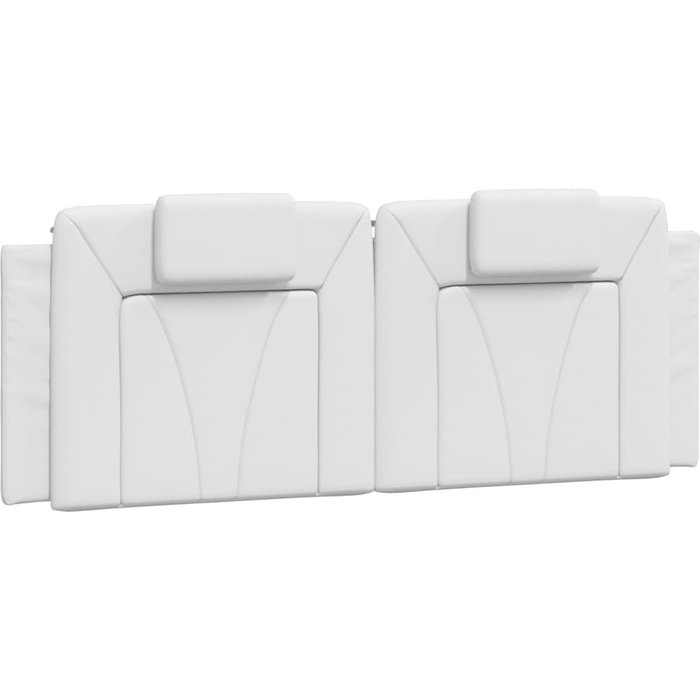 Cabecero de cama acolchado cuero sintético blanco 120 cm - comfortxl