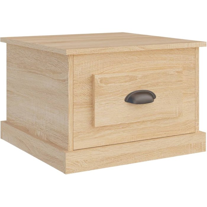 Mesa de centro de contrachapado de roble sonoma 50x50x35 cm - comfortxl