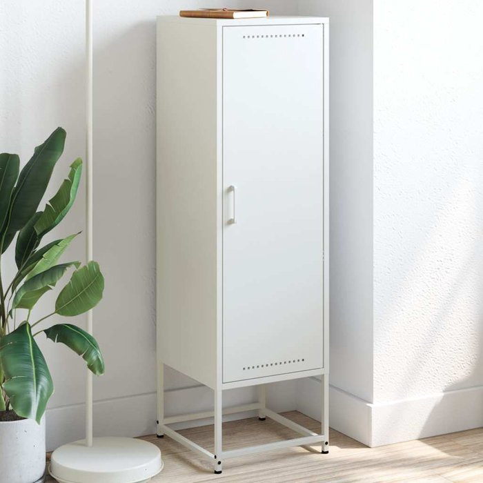 Aparador de acero blanco 36x39x123 cm vidaxl
