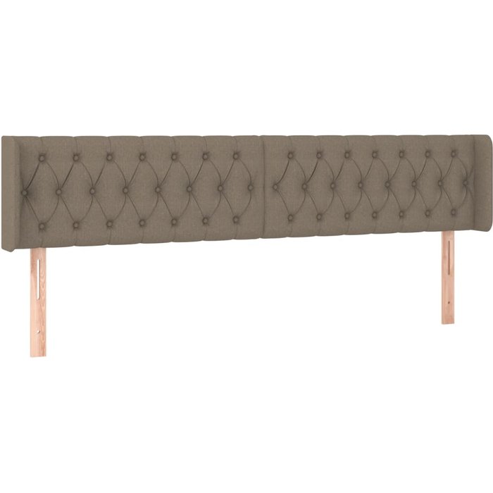 Cabecero cama - mueble cabecero de tela gris taupe 183x16x78/88 cm