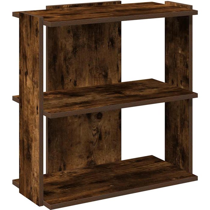 Librería 3 estantes madera ingeniería roble ahumado 60x30x60 cm – comfortxl