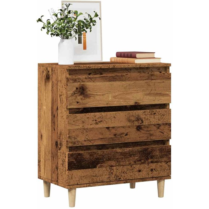 Maison exclusive - aparador de madera contrachapada envejecida 60x35x70 cm