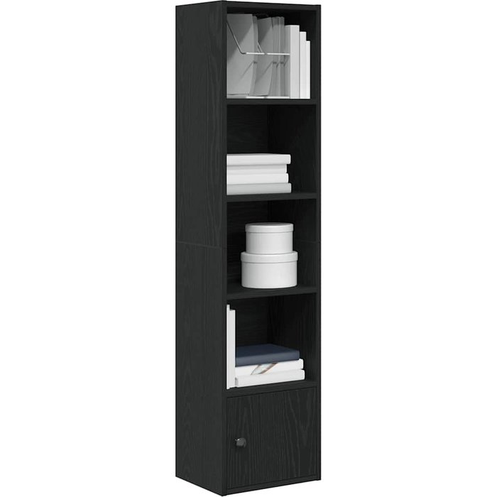 Librería roble negro 31x24x127 cm madera contrachapada