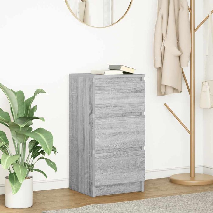 Aparador sonoma gris 37,5x35x76 cm madera de ingeniería