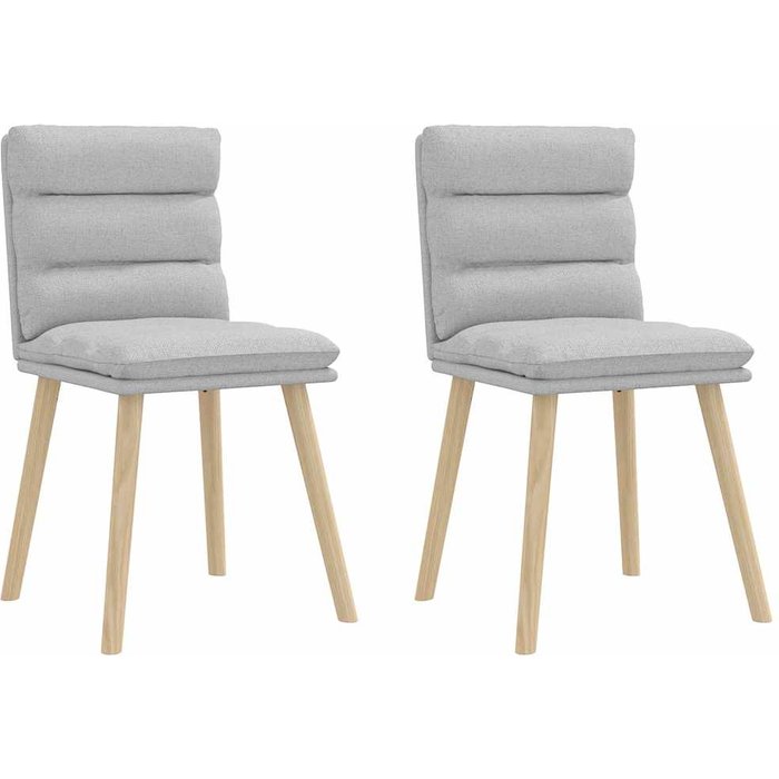 Sillas de comedor 2 uds tela gris nube vidaxl
