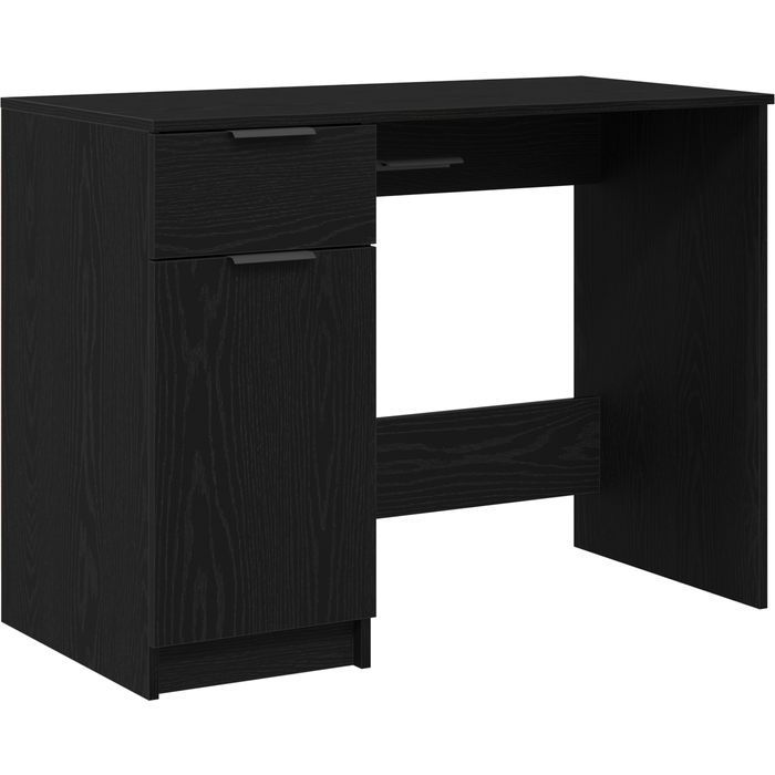 Escritorio de roble negro - 100x50x75 cm - hecho de madera elaborada cfw52626