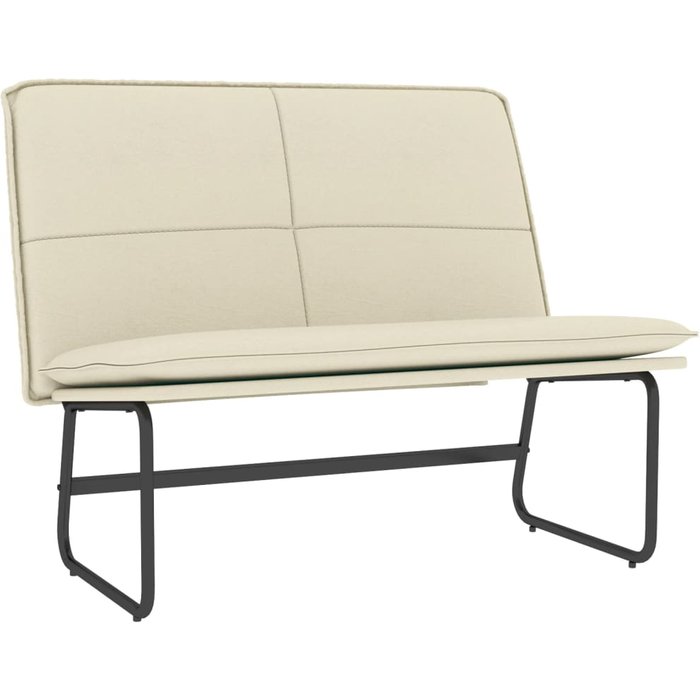 Banco/banqueta 100 x 75 x 76 cm piel sintética color crema 02_0010507