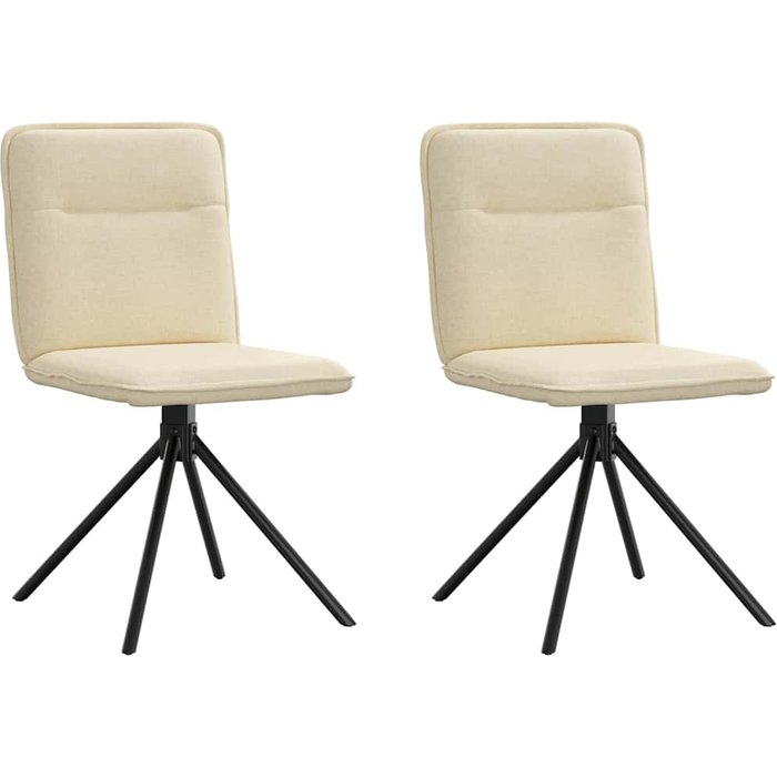 Maison exclusive - sillas de comedor 2 unidades tela color crema