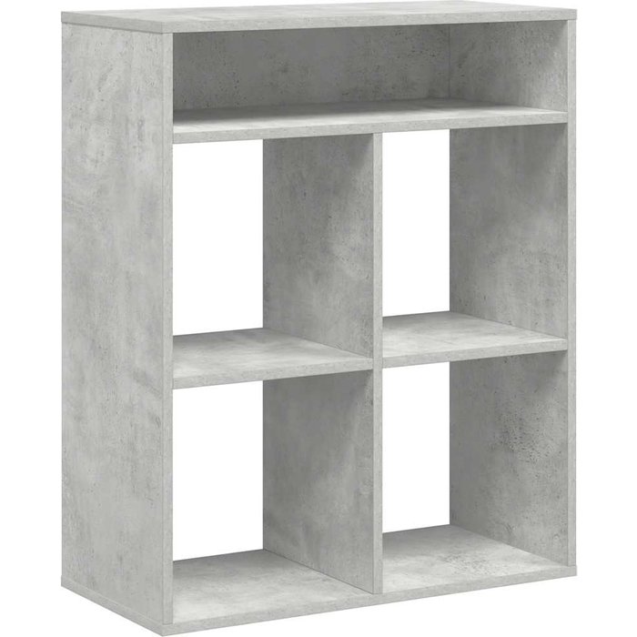 Estantería madera contrachapada gris hormigón 66x31x80 cm – comfortxl
