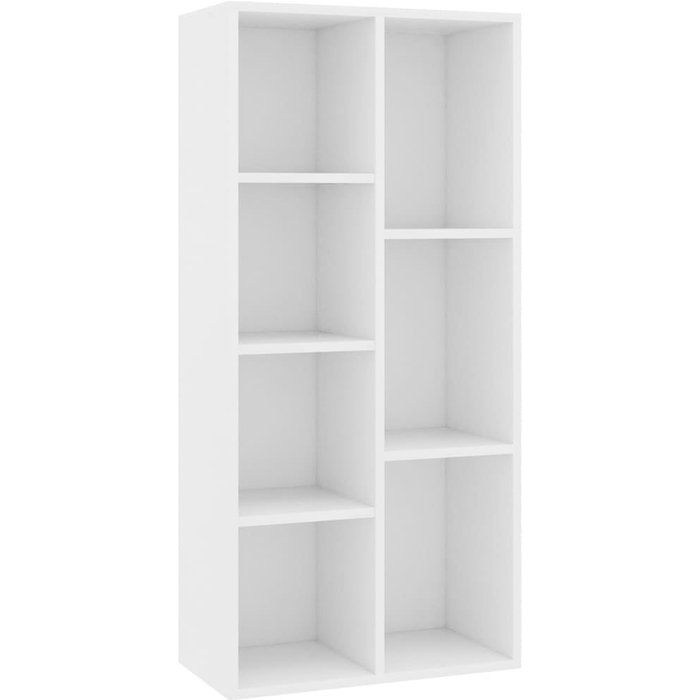 Estantería librería madera contrachapada blanco 50x25x106 cm – comfortxl