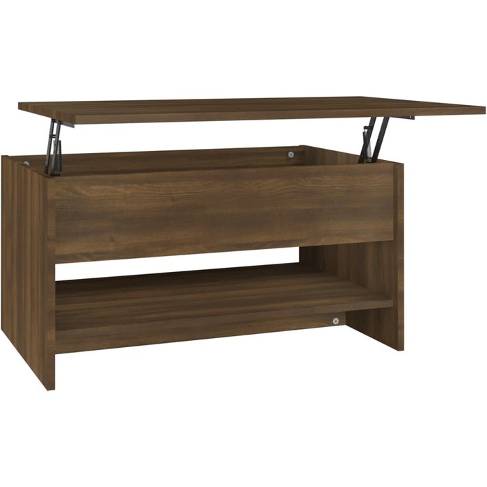 Mesa de centro madera contrachapada roble marrón 80x50x40 cm - comfortxl